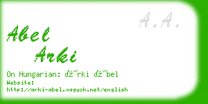 abel arki business card